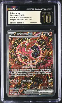 Oricorio ex CGC Pristine 10 Black Star Promo 024 Mega Charizard X UPC Pokemon - Image 1