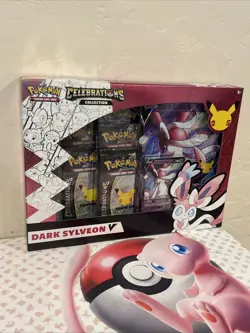 NEW-Pokemon Celebrations Dark Sylveon V Collection Box- SEALED- Evolving Skies - Image 2