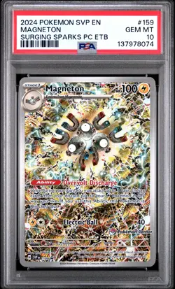 2024 POKEMON SVP EN-SV BLACK STAR PROMO #159 MAGNETON PSA 10 - Image 1