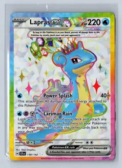 2024 Pokemon Stellar Crown Lapras EX #158/142 - Image 1