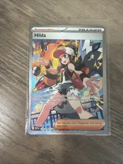 Pokemon TCG Hilda Trainer White Flare Holo Full Art SV 171/086 NM - Image 1