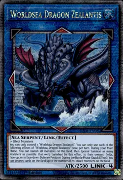 Worldsea Dragon Zealantis - Quarter Century Secret Rare 1st RA04-EN082 - YuGiOh - Image 1