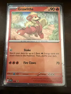 PROMO HOLO Growlithe SVP024 NM - Paldea Evolved Black Star Pokemon Card SVP 024 - Image 1