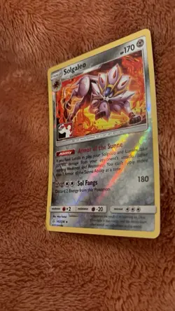 Pokemon TCG Card Solgaleo 142/236 SM-Cosmic Eclipse Holo Rare-Club promo - Image 5