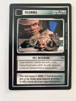 Star Trek CCG 1E Deep Space Nine VOLE INFESTATION Card NEVER PLAYED - Image 1