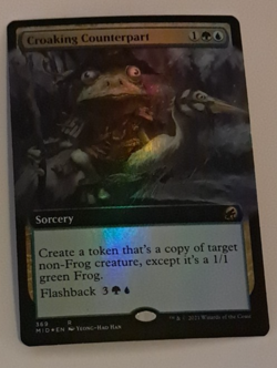 Croaking Counterpart Ext FOIL NM MTG Innistrad Midnight Hunt Magic the Gathering - Image 1