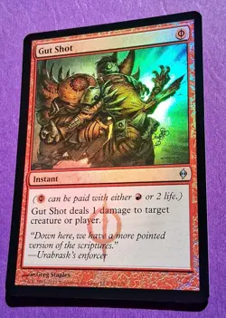 MTG Gut Shot New Phyrexia Foil NM - Image 1
