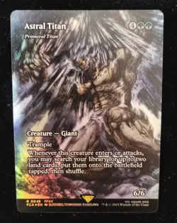 MTG FINAL FANTASY ASTRAL TITAN PRIMEVAL TITAN SHOWCASE FOIL 0048 - Image 1