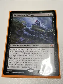 MTG Bloomburrow M Rottenmouth Viper #0107 - Image 1