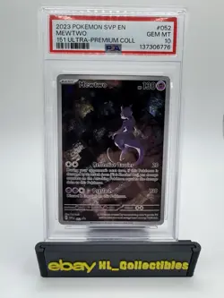 Pokemon Mewtwo 052 Scarlet & Violet Black Star Promo Holo PSA 10 - Image 1