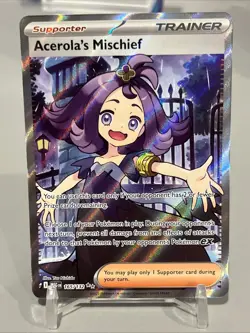 Pokemon Acerola's Mischief (165/189) Mega Evolution LP HOLO rare - Image 1