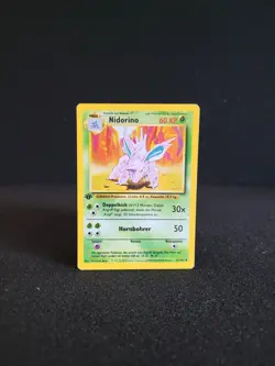 Pokemon Karte Nidorino - 1. Edition - 37/102 Basis Uncommon - Image 1