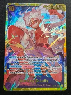 ONE PIECE TCG MONKEY D. LUFFY GEAR 5 SECRET RARE OP05-119 NEAR MINT ENGLISH CARD - Image 1