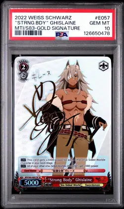Weiss Schwarz Strong Body Ghislaine Gold Signature SP PSA 10 - Image 2