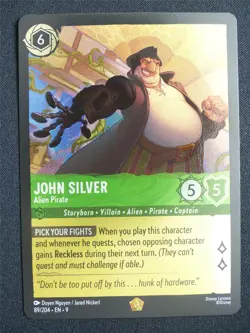 John Silver Alien Pirate 89/204 Foil - Lorcana Card #13Q - Image 1