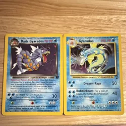 Pokemon Gyarados 7/130 & Dark Gyarados 8/82 Holo Cards Lot 1999-2000 Wizards - Image 5