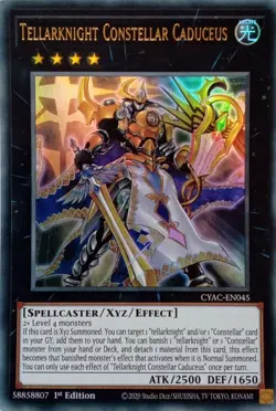 CYAC-EN045 TELLARKNIGHT CONSTELLAR CADUCEUS ULTRA RARE 1ST EDITION YuGiOh CARD - Image 1