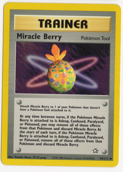 Miracle Berry 94/111 Neo Genesis TRAINER Pokemon Card - Image 1