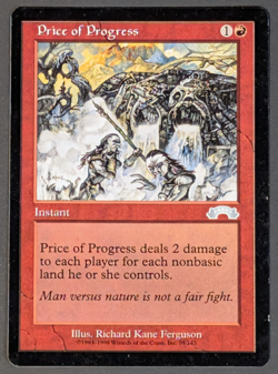 MTG Card - 1x Price of Progress - Exodus - LP/MP - Vintage Magic The Gathering - Image 1