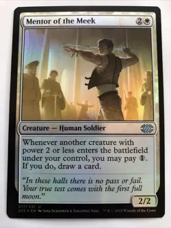 MTG Double Masters 2022 Mentor of the Meek Foil 017/331 NM - Image 1