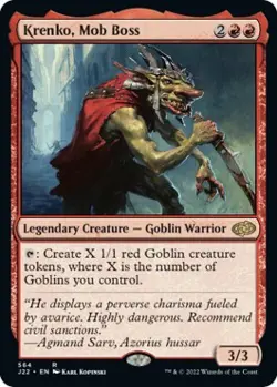 Normal - Krenko, Mob Boss - 564 - Jumpstart 2022 - NM - Image 1