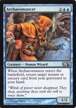 Archaeomancer M14 Magic MTG Core Set 2014 #43/249 Human Wizard LP BULK DISCOUNT! - Image 1