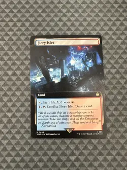 MTG Fiery Islet #0495 Extended Art Rare Universes Beyond: Doctor Who (WHO) - Image 1