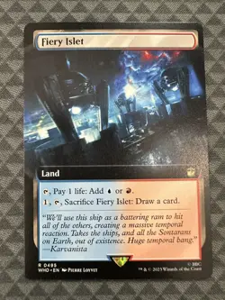 MTG Fiery Islet #0495 Extended Art Rare Universes Beyond: Doctor Who (WHO) - Image 2