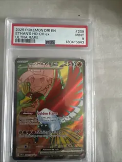 Pokemon TCG Ethan's Ho-Oh EX Ultra Rare Full Art Destined Rivals 209/182 PSA 10 - Image 1