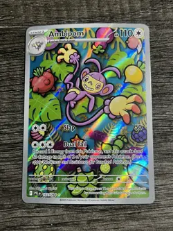 2025 Pokemon Phantasmal Flames Ambipom Illustration Rare 107/094 - Image 1