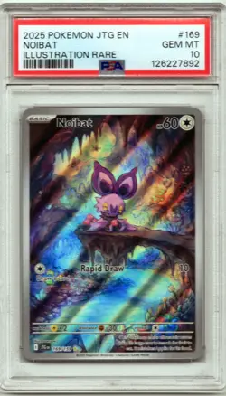 2025 Pokemon Noibat Journey Together JTG Illustration Rare PSA 10 #169/159 - Image 1