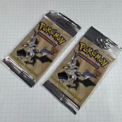2 Pokemon Unopened Sealed Fossil Booster Packs 1999 Aerodactyl Lot Unweighed 742818061599 - Image 4