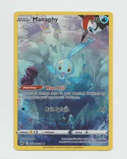 Pokemon TCG Manaphy Crown Zenith: Galarian Gallery Set GG06/GG70 Holo Rare Full - Image 1