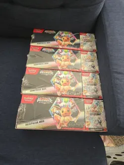 Pokemon Prismatic Evolutions Booster Bundle Surprise Box Eevee Lot of 4 Boxes - Image 1