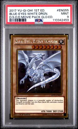 Yugioh - Blue-Eyes White Dragon MVP1-ENG55 1st Edition Gold Rare PSA 9 MINT - Image 1