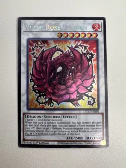 Black Rose Dragon L5DD-ENS02 Secret Rare Chibi Art 1st Edition Lightly Played LP - Image 1