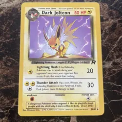 Dark Jolteon 38/82 - Unlimited Edition Regular - Team Rocket Pokemon Card MP - Image 1
