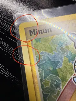 Minun 67/101 LP Reverse Holo Pokemon Card EX Hidden Legends RARE PATTERN BLEED - Image 3