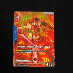 Unicorn Gundam (Unicorn Mode) GD01-005 R+ FOIL - Gundam Card Game - Image 1