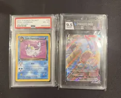 Pokemon Dark Vaporeon 1st Edition & Gyarados VMAX Full Art Graded Card Lot - Image 1