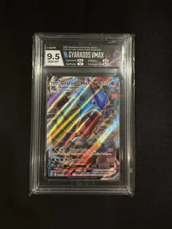 Pokemon Dark Vaporeon 1st Edition & Gyarados VMAX Full Art Graded Card Lot - Image 4