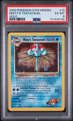 2000 Pokemon Gym Heroes #10 Misty's Tentacruel-Holo PSA 6 EX-MT 10/132 - Image 1