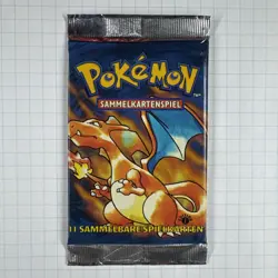 1999 Pokemon 1st Edition Charizard Base Set Booster Pack German Sealed Unopened - Image 1