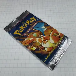 1999 Pokemon 1st Edition Charizard Base Set Booster Pack German Sealed Unopened - Image 2