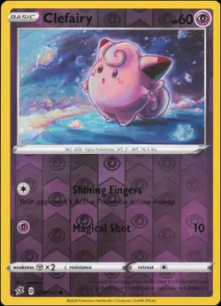 Pokemon - Clefairy #074/192 - SWSH02: Rebel Clash Reverse Holo - Image 1