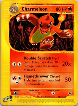 Charmeleon 73/165 Uncommon Expedition Base Set Pokemon MP - Image 1