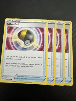 4x Ultra Ball 150/172 x4 - Brilliant Stars - Pokemon TCG - Playset - NM - Image 1