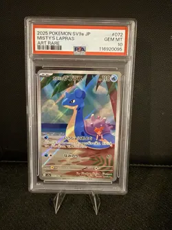 2025 JPN Pokemon PSA 10 Misty's Lapras #072/063 AR SV9a Heat Wave Arena Art Rare - Image 1