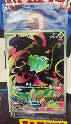 Pokemon TCG Bulbasaur 133/132 IR Mega Evolutions Stamped Promo Sealed - Image 1