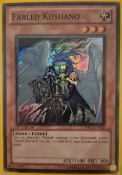 YuGiOh Fabled Kushano Super Rare 1st Edition HA02-EN034 - Image 1